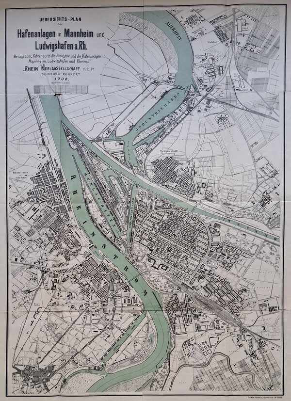 Hafenanlage Mannheim und Ludwigshafen 1909