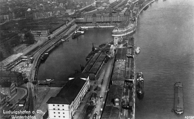 Postkarte Winterhafen, 1927.