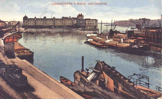 Postkarte Winterhafen.